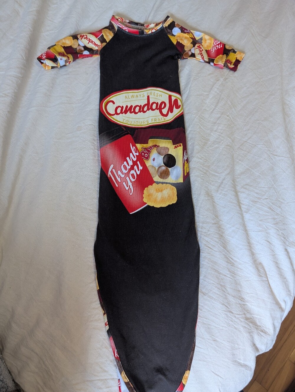 Knotted Gown with Snack Tim Horton Print
